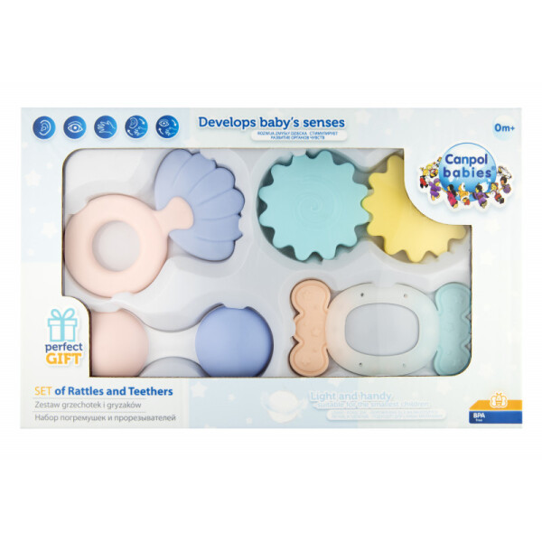 Canpol babies Hrkálky pre najmenších Pastel sada
