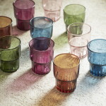 MADAM STOLTZ Pohár na vodu Colors 200 ml Zelená