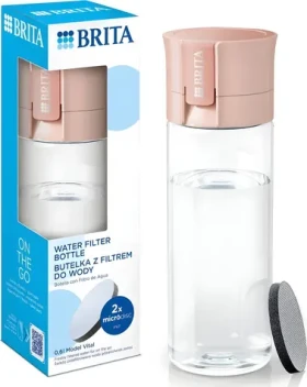 Brita Fill Go Vital broskyňová / Filtračná fľaša na vodu / 0,6 l / 2x MicroDisc filter (1020102)