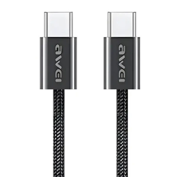 Awei CL-219T USB-C - USB-C čierny / Kábel / 60W / 1 m (CL-219T)