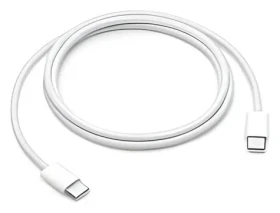 IPhone biela / Dátový kábel / USB-C na USB-C / pletený / OEM (57983130210)