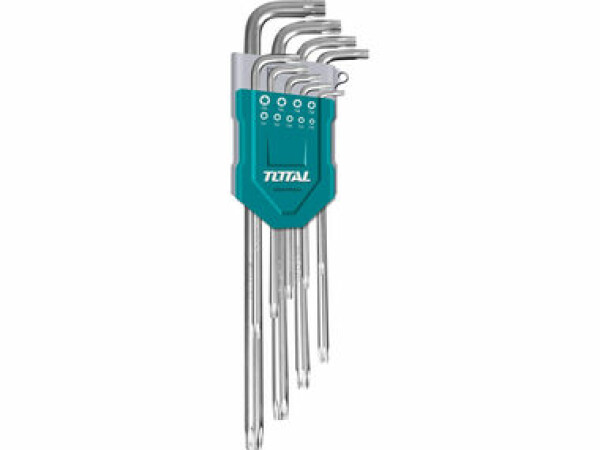 TOTAL-TOOLS Industrial L-kľúče TORX sada 9ks / predĺžené / CrV (THT106392)