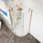 GELCO TRINITY GOLD štvrťkruhový kút 900x900 ľavý, číre sklo, GT6590CL-G GT6590CL-G