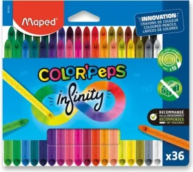 Maped Color'Peps Infinity / Pastelky / 36 farieb / bezdrevné / trojhranné / bez orezávania (0086/9861623)