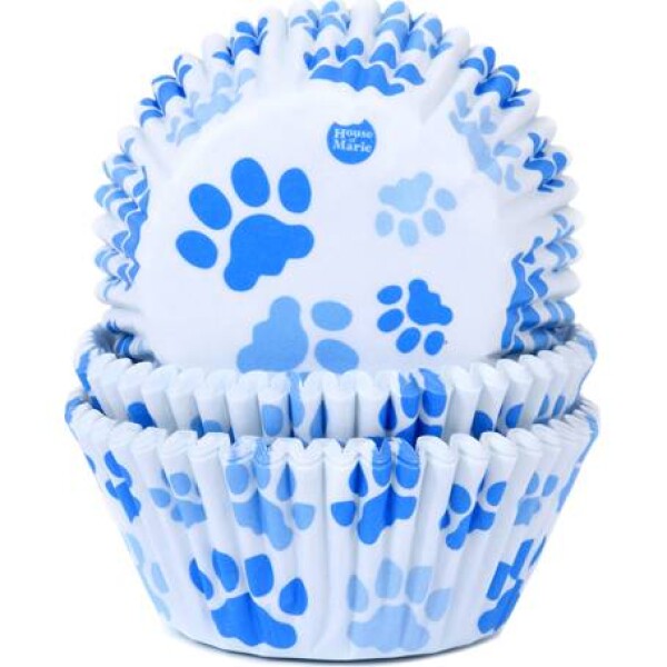 Modré tlapky košíčky na muffiny 50×33 mm - House of Marie - House of Marie