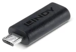 Lindy USB-C - Micro-B čierna / Adaptér / USB 2.0 / 480 Mbit/s (41903)