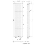 INVENA - Teleso dekoratívne, vertikálne mono 2000x480 biele; UG-10-B20-A
