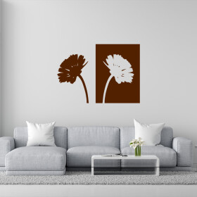 Veselá Stena Samolepka Margaréty Farba: hnědá, Veľkosť: 100 x 72 cm