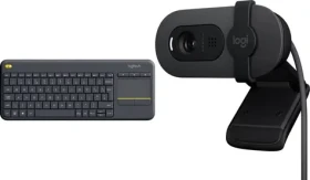 Logitech K400 PLUS + Brio 100 / Sada / Bezdrôtová klávesnica s touchpadom / Webkamera