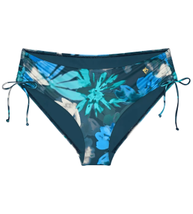 Dámske letné plavky Fleur Midi X - UNKNOWN - modré s kvetmi M025 - TRIUMPH UNKNOWN 38