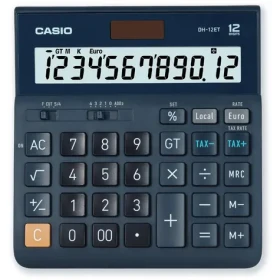 Casio DH 12 ET / Stolová kalkulačka / 12-miestny LCD displej / duálne napájanie / výpočet DPH (4549526609954)