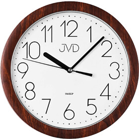 JVD Nástěnné hodiny plynulým chodem H612 Brown