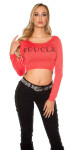 Sexy KouCla bellyfree findknitted Jumper/ leo look CORAL Einheitsgroesse