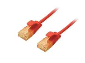 Equip SlimFlex červená / Patch kábel / Cat6a U/UTP / 5 m / LSZH / PoE+ (626207)