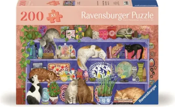 Ravensburger Puzzle: Mačky v regáli