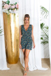 Sexy V-Neck Summer Overall with Flower Print