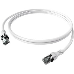 Easylan CPP1OWAWAW0020 RJ45 sieťové káble, prepojovacie káble CAT 6A S/FTP 2.00 m biela dvojžilový tienený, bez halogénov, samozhášavý 1 ks; CPP1OWAWAW0020