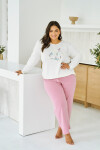 3470 DÁMSKE DLHÉ PYŽAMO MONICA 2XL-4XL ecri 2XL