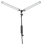 Platinet PDLD20 Flexy čierna / LED lampička / 20W / 500 lm / 2800-6000K / stmievateľná / klip / 2 ramená (PLADLL20N)