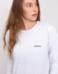 Patagonia W's L/S P-6 Logo Responsibili-Tee® Fiber White M