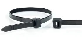WKK 370x7,6 mm čierna / Sťahovacie pásky / plast / UV stabilný / rozpojiteľné / 100 ks (110227071)