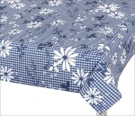 Obrus DITA 410 140x180cm modrá kocka s kvetom