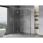 MEXEN/S - Mist H Duo sprchovací kút dvere krídlové 120 x 85, transparent, chróm 8A5-120L-085P-01-00