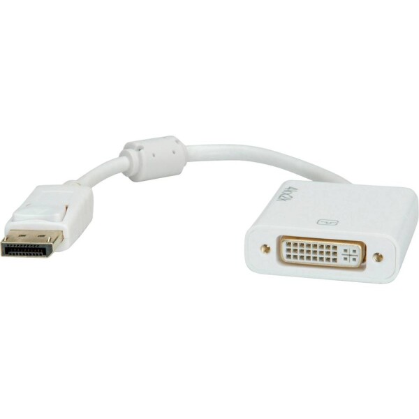 Roline DisplayPort / DVI káblový adaptér Konektor DisplayPort, DVI-D 24+1pol. zásuvka 0.15 m sivá 12.03.3136 Kábel DisplayPort; 12.03.3136