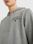 Pánska mikina LOGO ZIP-THRU HOODY UM0UM02879P4A šedá Tommy Hilfiger