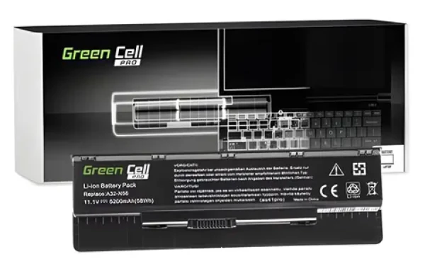 Green Cell A32-N56 pre Asus N56, N76 / Batéria do notebooku / Li- ION / 10,8 V / 5200mAh (AS41PRO)