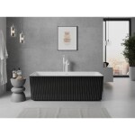 MEXEN/S - Nila voľne stojaca vaňa reliéf 170 x 75, biela/čierna, sifón a prepad biela 52841708075-20