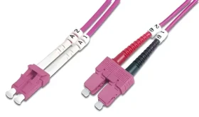 Digitus fialová / Optický patch kábel / LC-SC / Multimode OM4 / Duplex / 2 m (DK-2532-02-4)