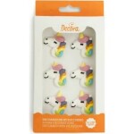 6 ks cukrových dekorácií Jednorožec - Decora
