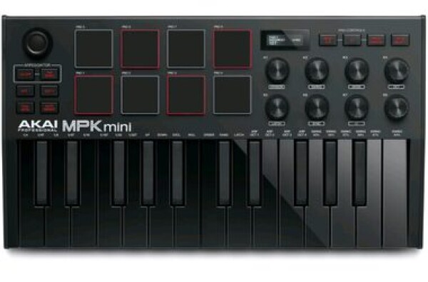 AKAI MPK Mini MK3 Ovládacia klávesnica Pad kontrolér MIDI USB čierna / dopredaj (MPKMINI3B)