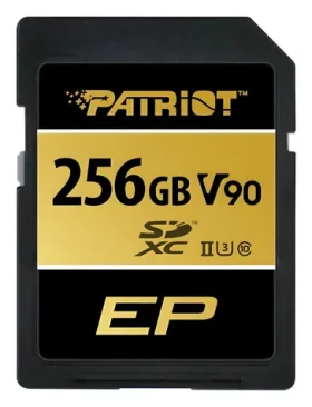 Patriot V90 256GB / Pamäťová karta SDXC / UHS-II U3 / V90 / Class 10 / 300/260 MB/s (PEF256GEP92SDX)