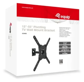 Equip 13-55" čierna / Držiak TV / Naklápací a otočný / VESA 400x400 / do 30 kg (650406)