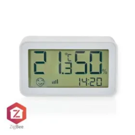 Nedis SmartLife Climate Sensor bílá / Zigbee 3.0 / Napájení z baterie / Android iOS (ZBSC30WT)
