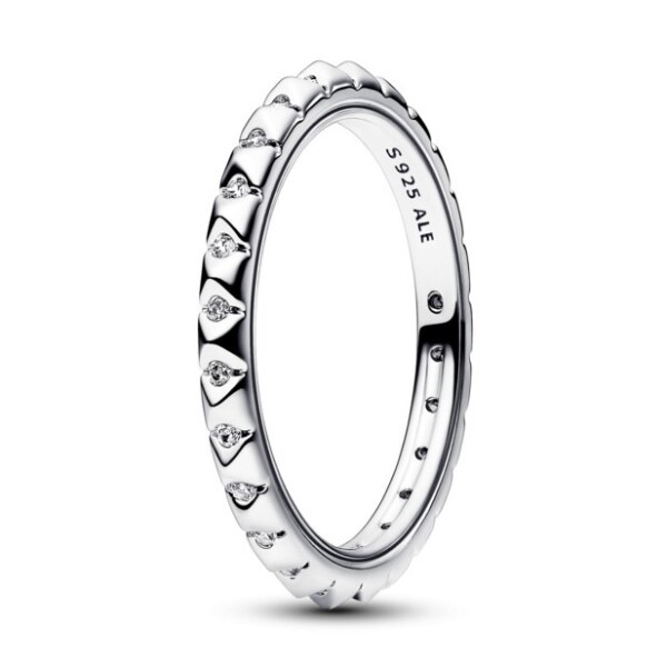 Pandora Trblietavý strieborný prsteň s kubickou zirkóniou Pyramídy Me 192800C01 62 mm