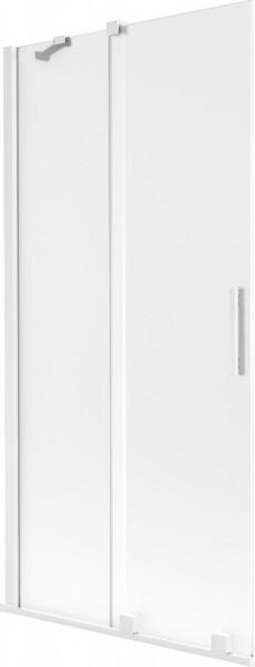 MEXEN/S - Velar dvojkrídlová posuvná vaňová zástena 95 x 150, dekor, biela 896-095-000-31-20