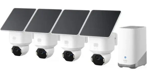 Anker Eufy E42 biela / HomeBase 3 + 4X IP kamera so solárnym nabíjaním / 360° / nočné videnie / microSD / Wi-Fi / 4k (E8173322)