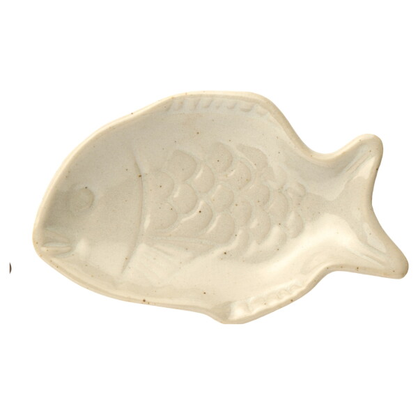 Ib Laursen Kameninový tanierik Fish krémová