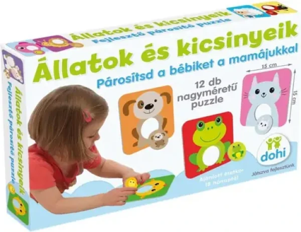 DOHÁNY Baby vkladačka Zvieratá s mláďatkami