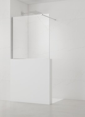 Sprchová zástena SAT Walk-in 120x100 cm na zníženú priečku chróm SATBWIS120PR SATBWIS120PR