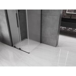 MEXEN/S - Velar L sprchovací kút, posuvné dvere 110 x 110, dekor, čierna 871-110-110-33-70