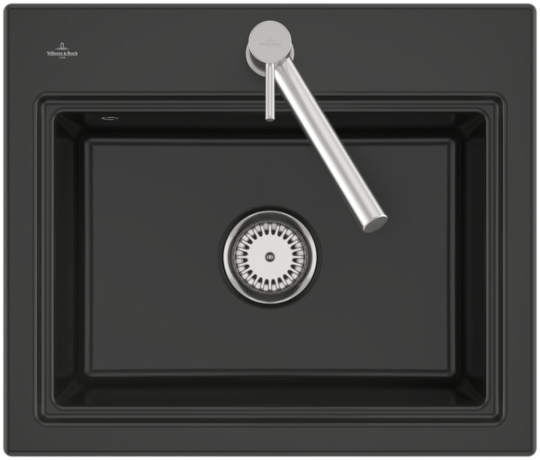 VILLEROY & BOCH VILLEROY & BOCH - Keramický drez Villeroy &amp; Boch Subway Style 60 S, 336A01R7, Pure Black 336A01R7