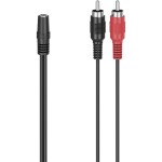 Hama 00205186 cinch / jack audio adaptér [1x jack zásuvka 3,5 mm - 2x cinch zástrčka] čierna; 00205186