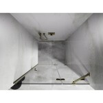 MEXEN/S - Lunar sprchové dvere krídlové pravé 125, transparent, zlatá kartáčovaná 834-125-000-55-00-P