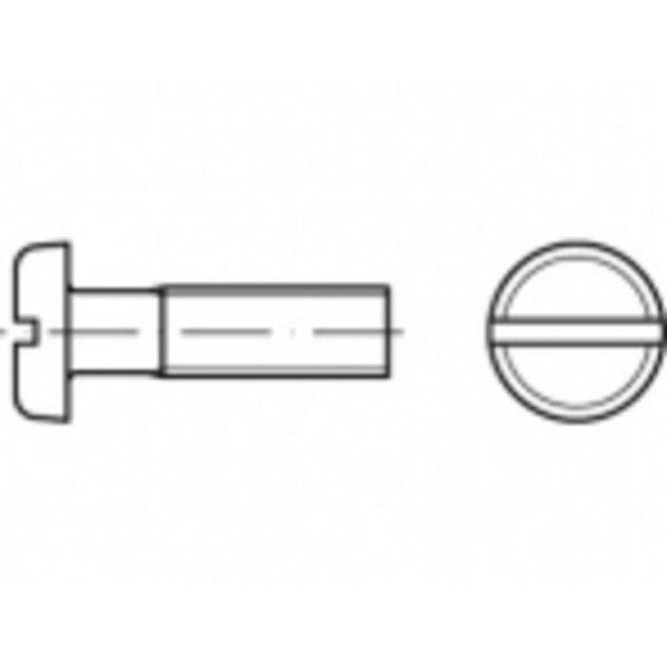 TOOLCRAFT TO-5452047 skrutky s plochou hlavou M5 35 mm drážka mosaz 200 ks; TO-5452047