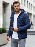 Pánska prechodná prešívaná tmavomodrá bunda FashionStreet TX4408 XL