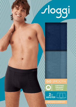Pánske boxerky GO Smooth Hipster C2P - neznáme - modré V003 - SLOGGI UNKNOWN XXL